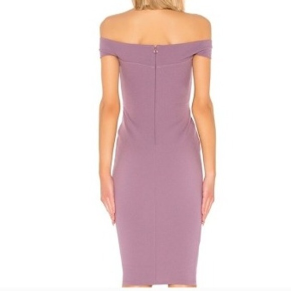 Nookie x REVOLVE Dolly‎ Midi Dress Soft Violet Off Shoulder Bodycon XS - Picture 2 of 7